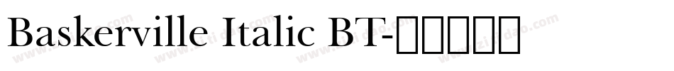 Baskerville Italic BT字体转换